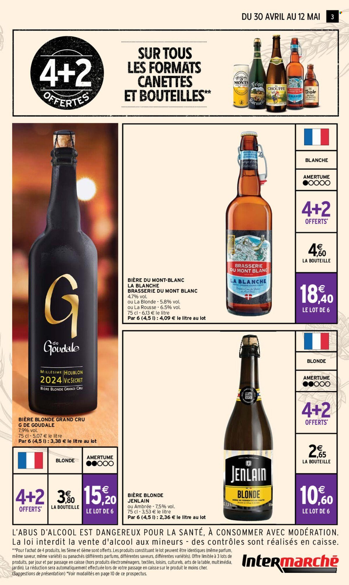 thumbnail - Catalogue Intermarché - 30/04/2024 - 12/05/2024 - Produits soldés - bière, bière blonde, alcool, Goudale. Page 3.