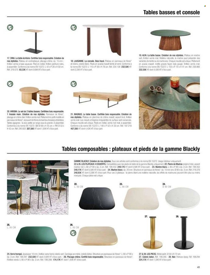 thumbnail - Catalogue Maisons du Monde - Produits soldés - couverts, table basse. Page 29.