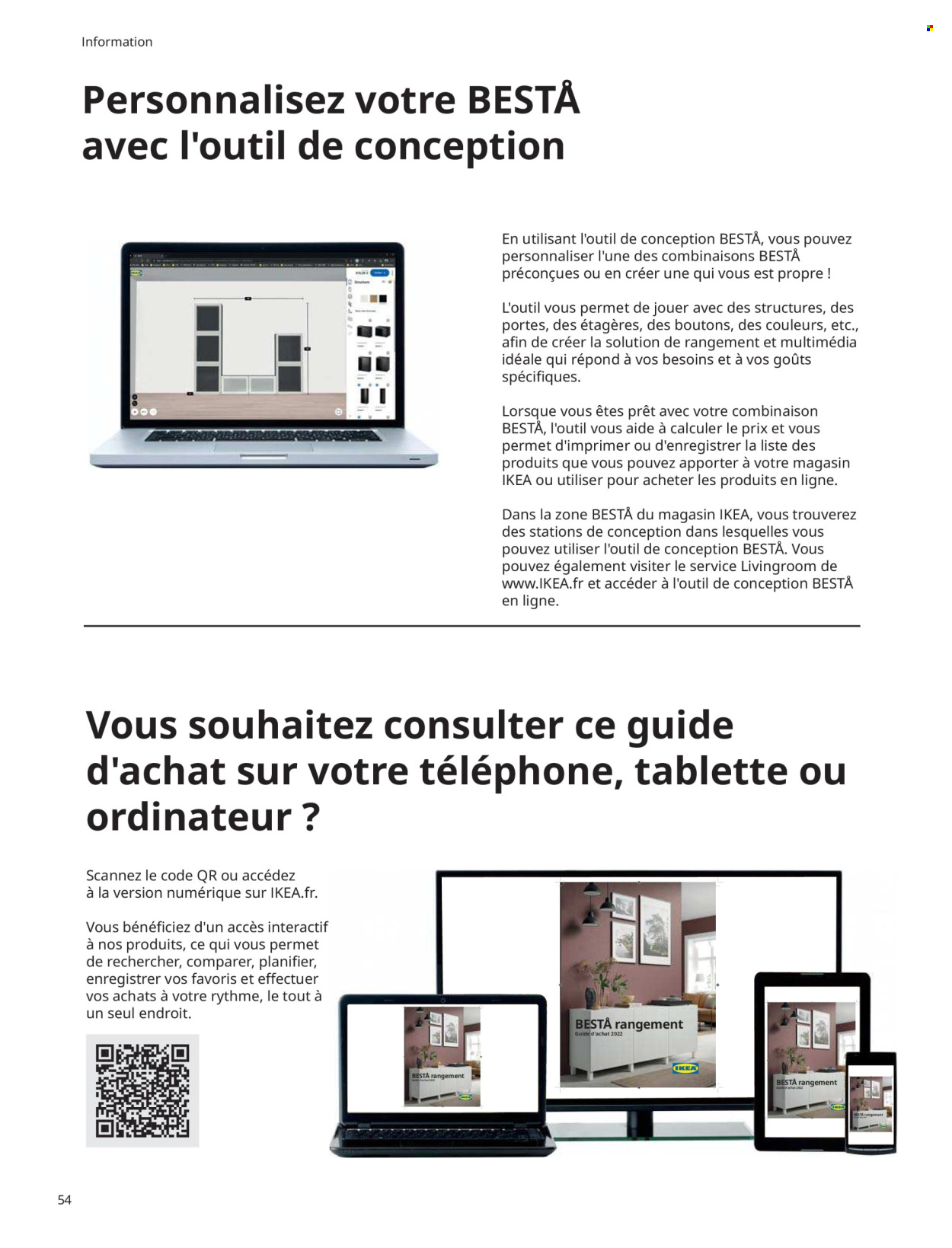 thumbnail - Catalogue IKEA - Produits soldés - bureau, coffret, tablette. Page 54.