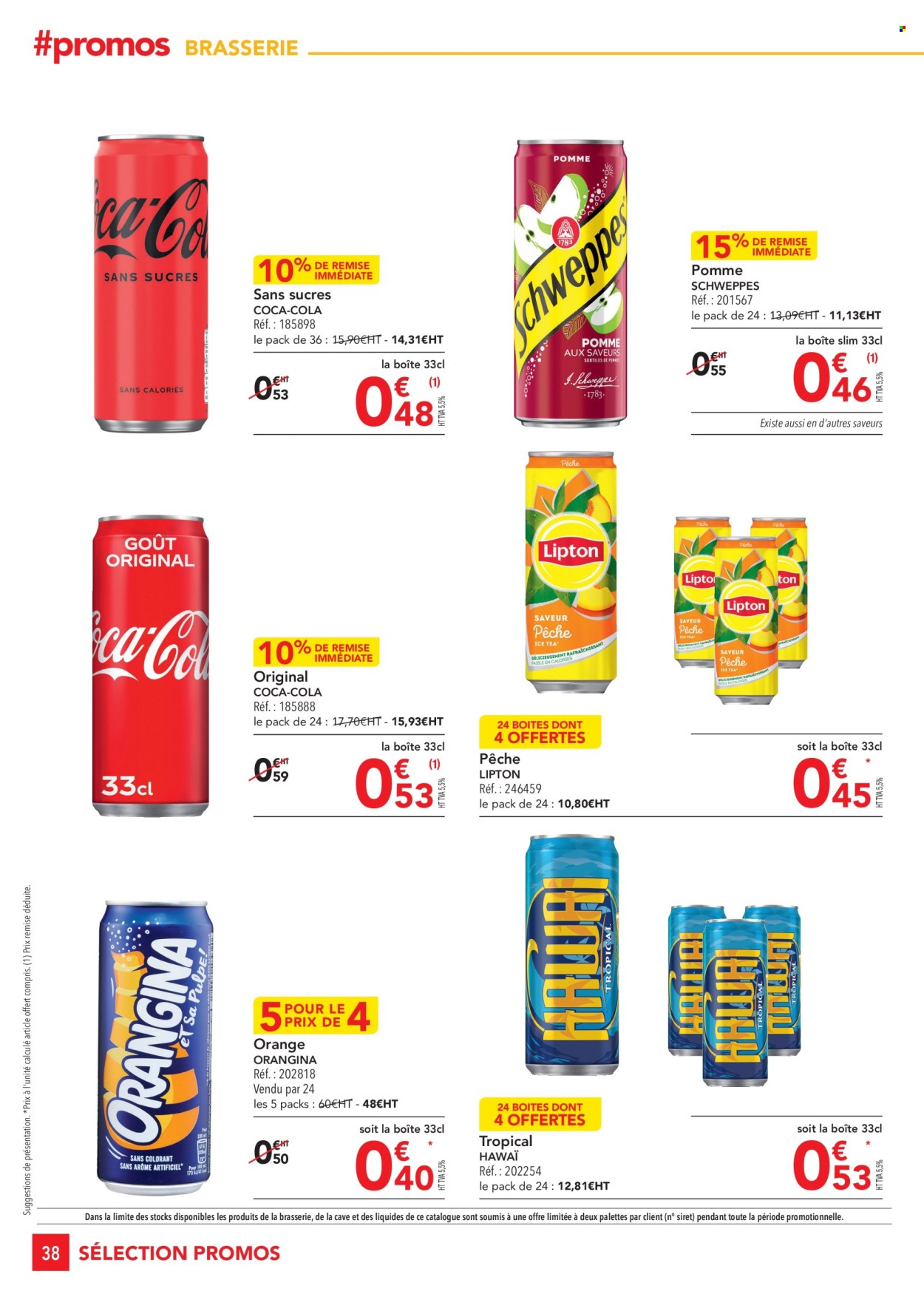 thumbnail - Catalogue Metro - 25/04/2024 - 22/05/2024 - Produits soldés - Coca-Cola, Lipton, boisson aux fruits, Orangina, Schweppes. Page 38.