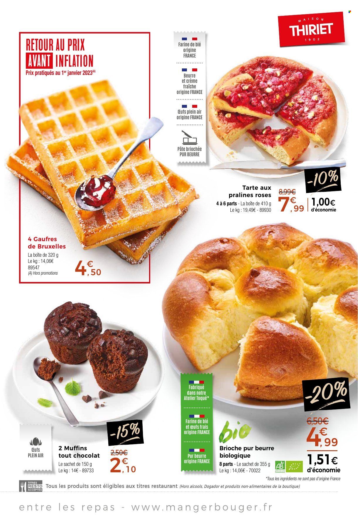 thumbnail - Catalogue CocciMarket - 24/04/2024 - 05/05/2024 - Produits soldés - tarte, brioche, gaufres, muffin, pâtisseries sucrées, maison. Page 20.