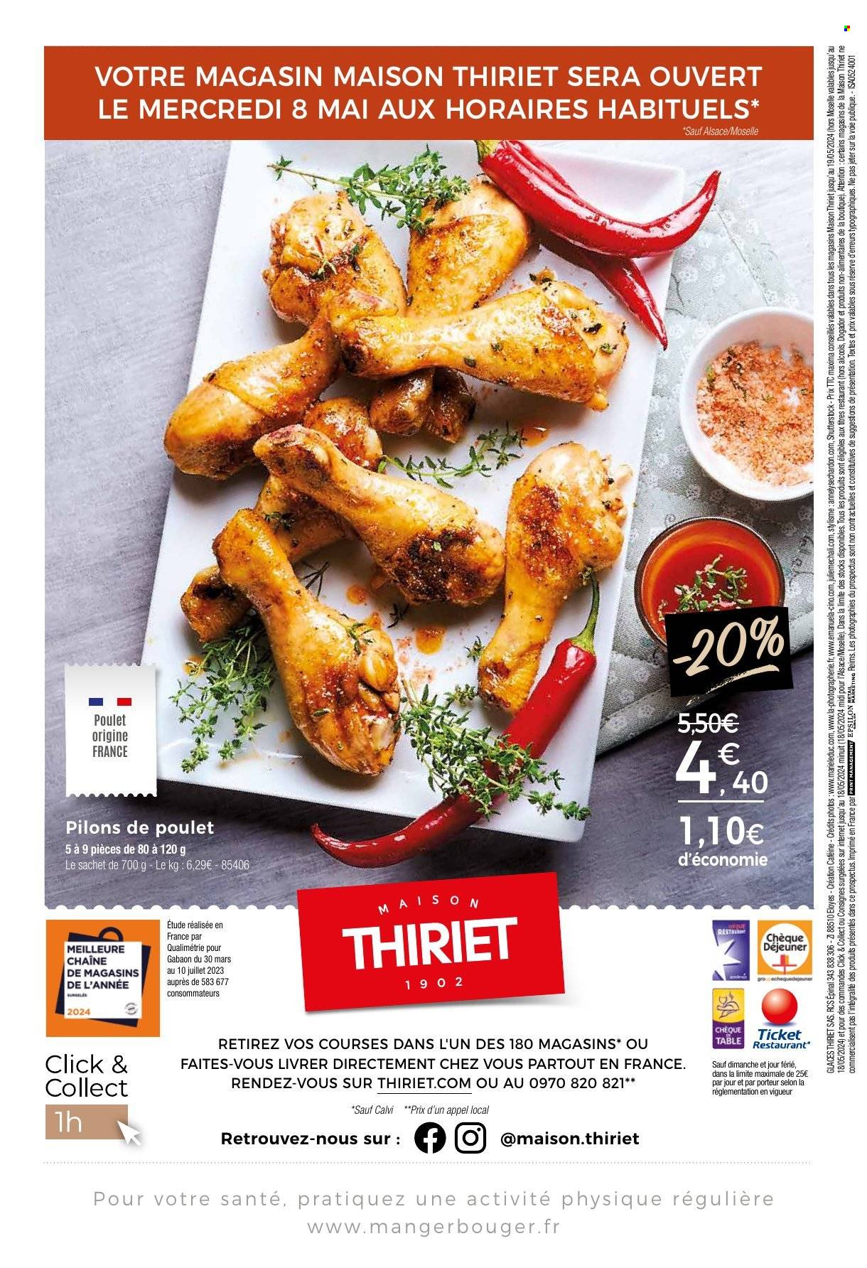 thumbnail - Catalogue CocciMarket - 24/04/2024 - 05/05/2024 - Produits soldés - viande de poulet, pilons de poulet, glace. Page 23.