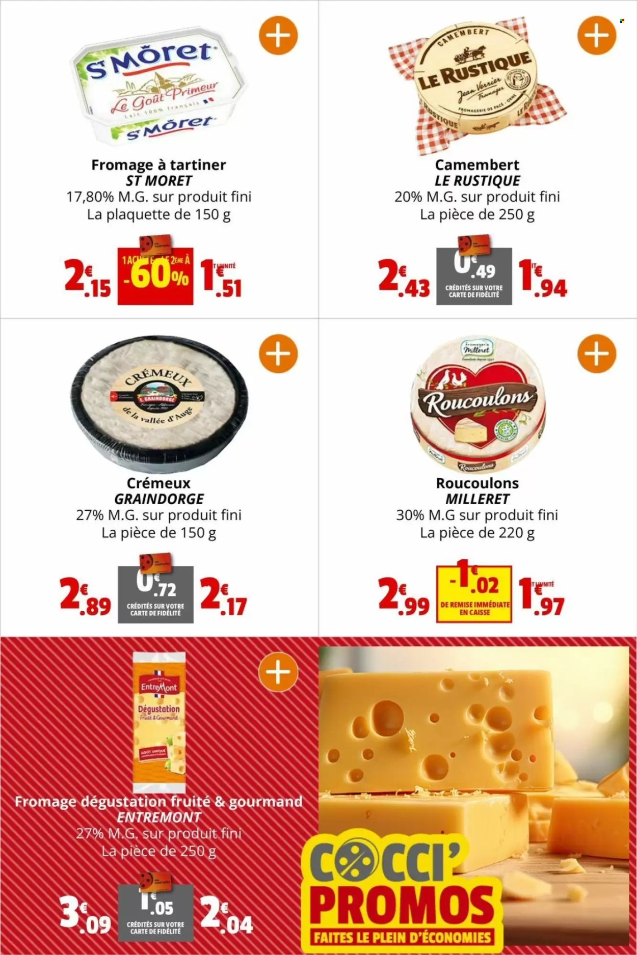 thumbnail - Catalogue Coccinelle Supermarché - 24/04/2024 - 05/05/2024 - Produits soldés - camembert, fromage, fromage à tartiner. Page 17.