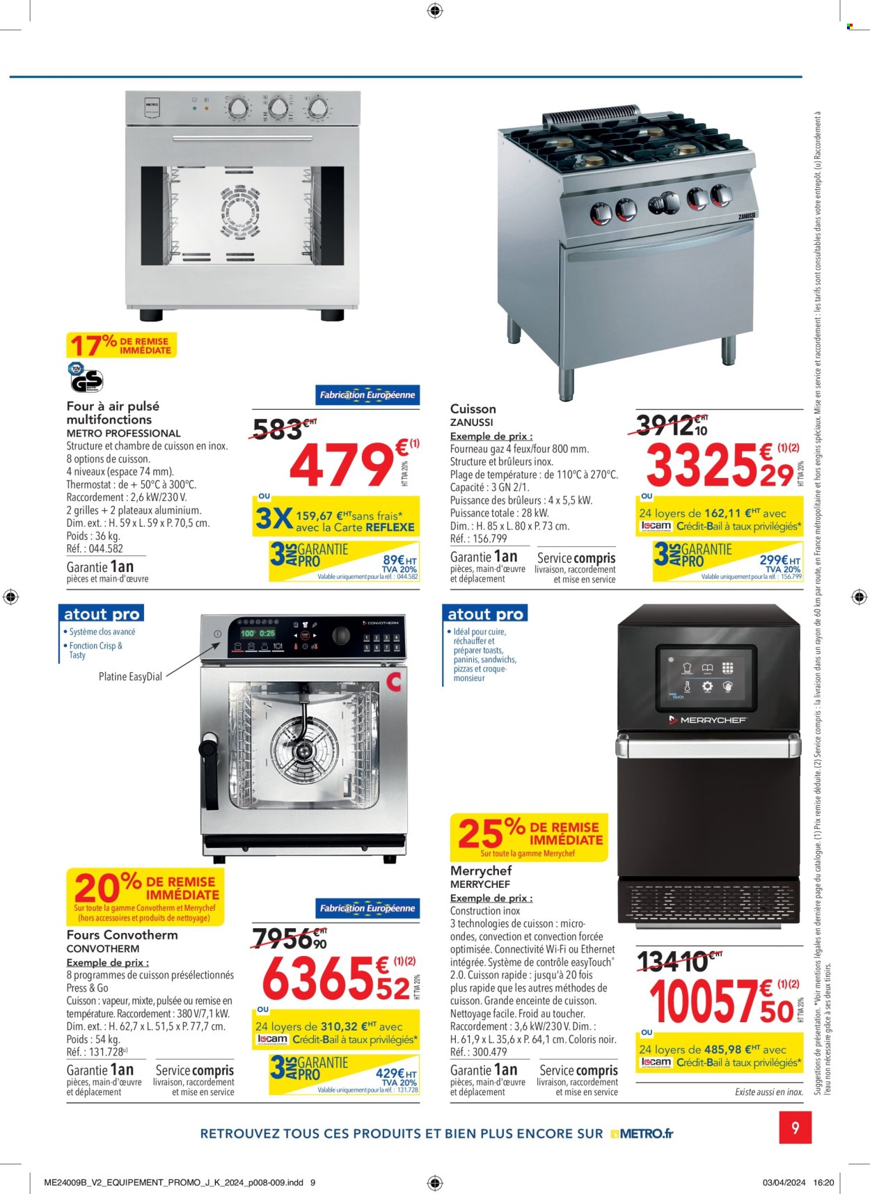 thumbnail - Catalogue Metro - 25/04/2024 - 22/05/2024 - Produits soldés - toast, pizza, four. Page 9.