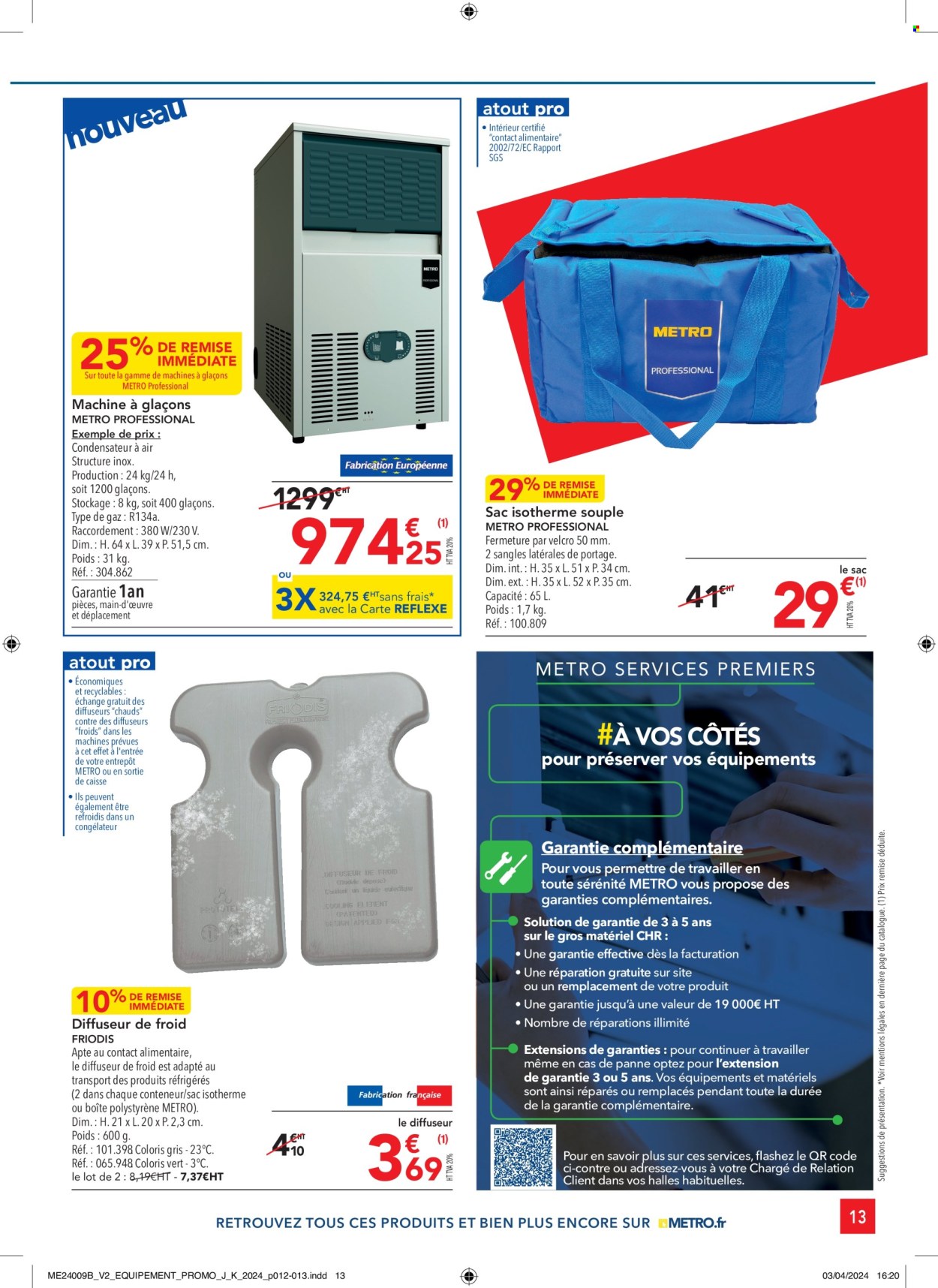 thumbnail - Catalogue Metro - 25/04/2024 - 22/05/2024 - Produits soldés - sac isotherme, diffuseur, sac à main. Page 13.