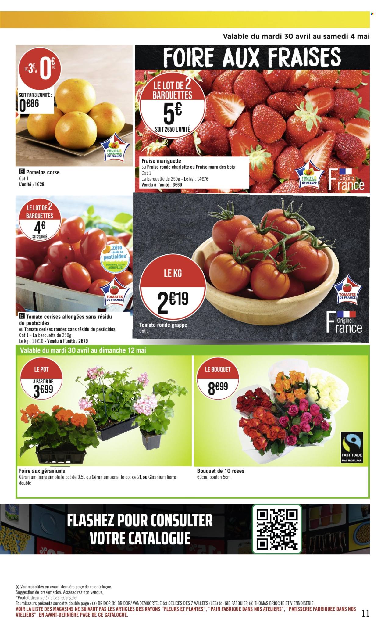 thumbnail - Catalogue Casino hyperFrais - 30/04/2024 - 12/05/2024 - Produits soldés - cerises, pomelo, tomates. Page 11.