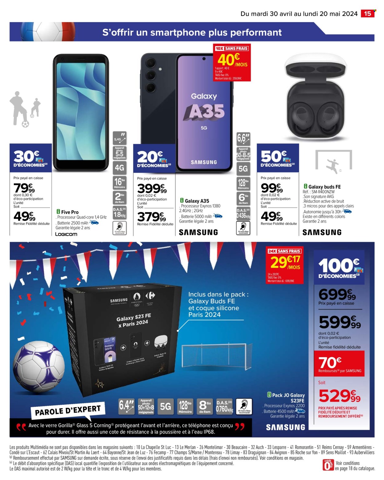 thumbnail - Catalogue Carrefour Hypermarchés - 30/04/2024 - 20/05/2024 - Produits soldés - Samsung. Page 17.