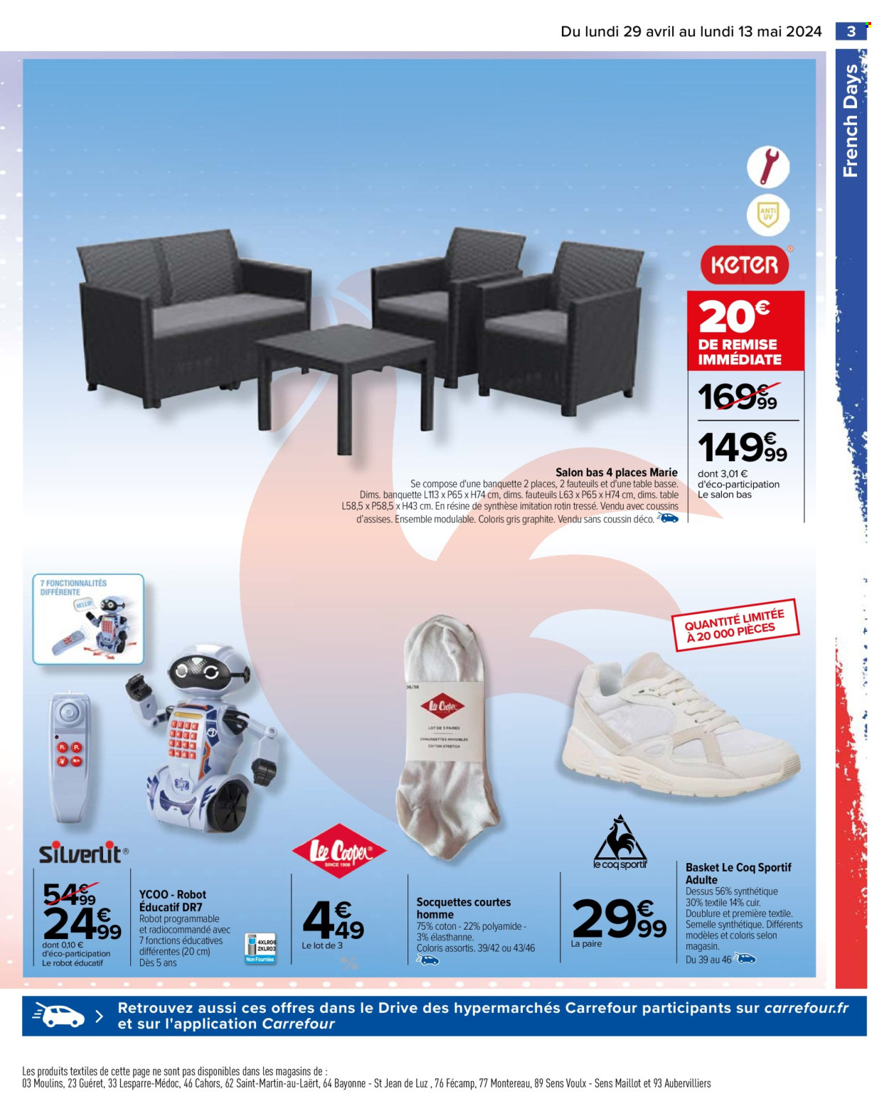 thumbnail - Catalogue Carrefour Hypermarchés - 29/04/2024 - 13/05/2024 - Produits soldés - chaussettes, basket. Page 7.