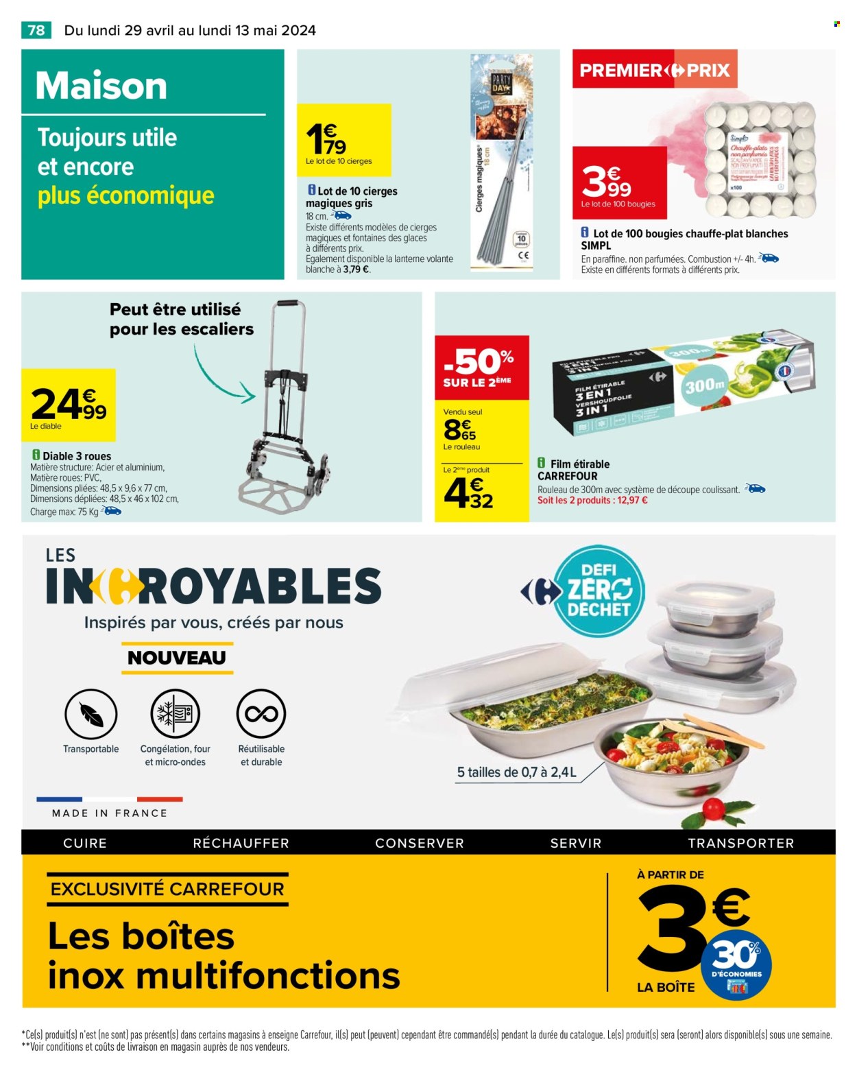 thumbnail - Catalogue Carrefour Hypermarchés - 29/04/2024 - 13/05/2024 - Produits soldés - film alimentaire. Page 82.