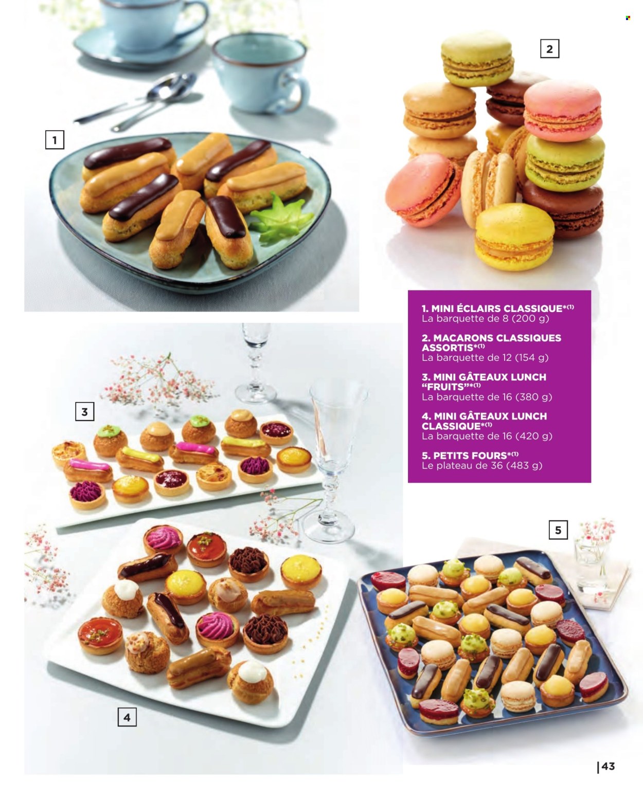 thumbnail - Catalogue E.Leclerc - 06/05/2024 - 31/12/2024 - Produits soldés - gâteau, éclair, macarons, petit four. Page 43.