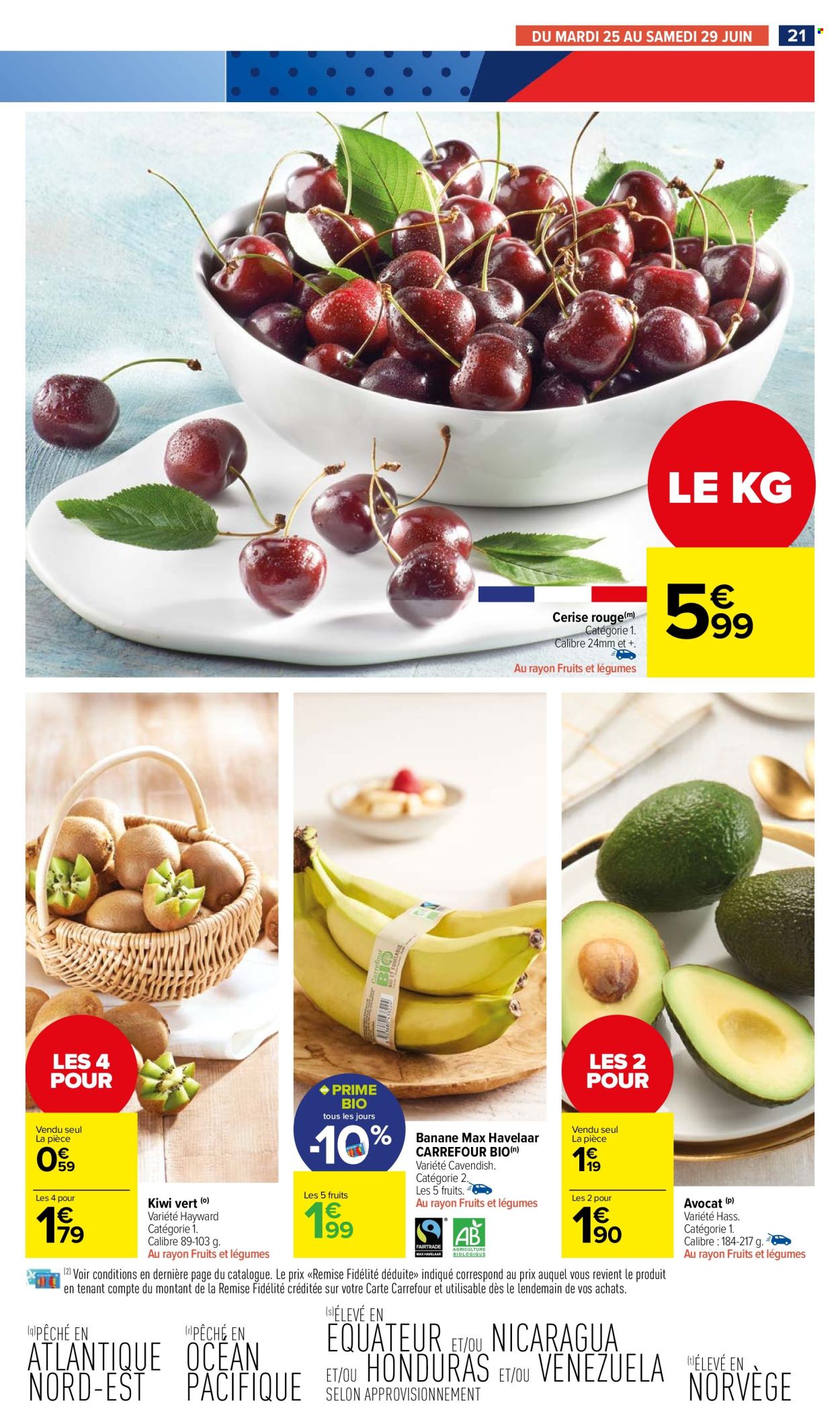 thumbnail - Catalogue Carrefour Market - 25/06/2024 - 07/07/2024 - Produits soldés - kiwi, bananes, avocat. Page 23.