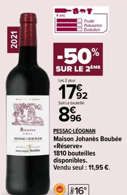 Pessac-Léognan Maison Johanès Boubée "Réserve" - Maison Johanès Boubée "Réserve" BORDEAUX ROUGE 2021