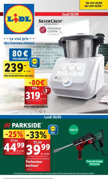 Catalogue Lidl - 26/09/2024 - 30/09/2024.