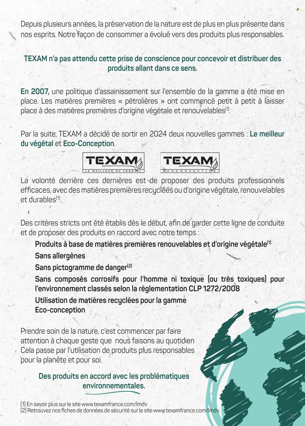 Catalogue TEXAM. Page 1