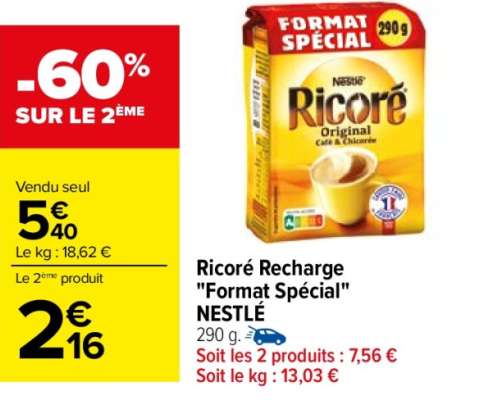 NESTLÉ Ricoré Recharge "Format Spécial" - 290 g.