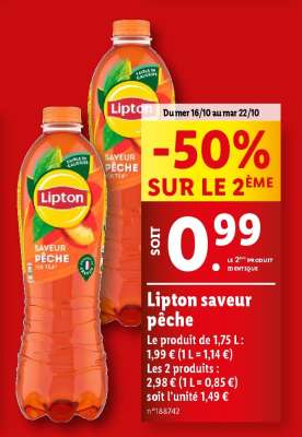 Lipton saveur pêche