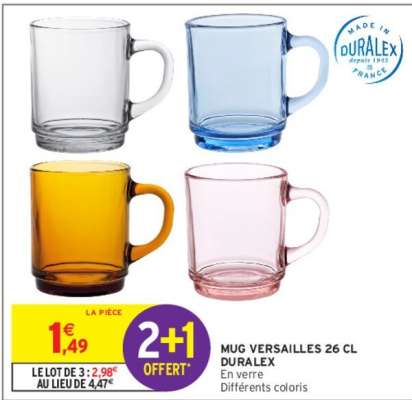 DURALEX MUG VERSAILLES 26 CL