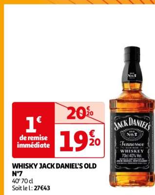 Whisky Jack Daniel's Old N°7 - 40° 70 cl