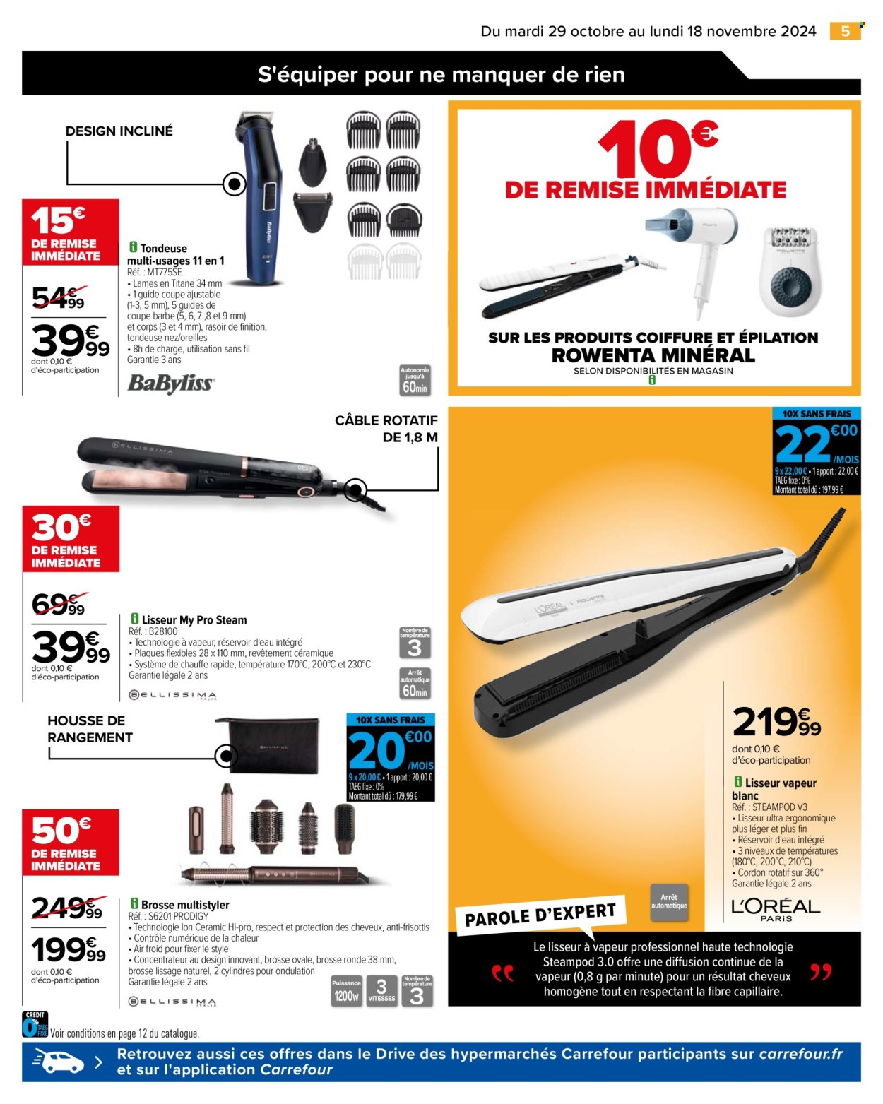 Catalogue Carrefour Hypermarchés - 29/10/2024 - 18/11/2024. Page 7