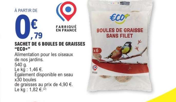 Sachet de 6 boules de graisses 'ECO+'