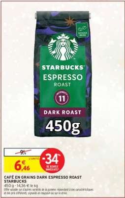 STARBUCKS CAFÉ EN GRAINS DARK ESPRESSO ROAST