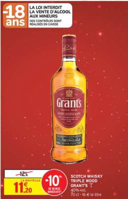 GRANT'S SCOTCH WHISKY TRIPLE WOOD