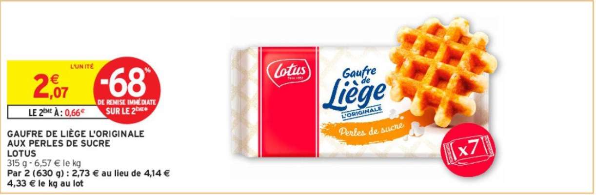 LOTUS GAUFRE DE LIÈGE L'ORIGINALE AUX PERLES DE SUCRE