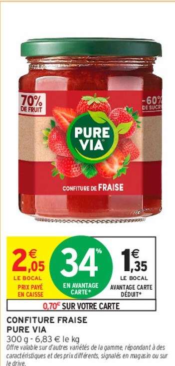 PURE VIA CONFITURE FRAISE