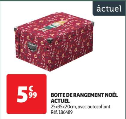 Boite De Rangement Noël Actuel - 25x35x20cm, avec autocollant
Réf. 186489