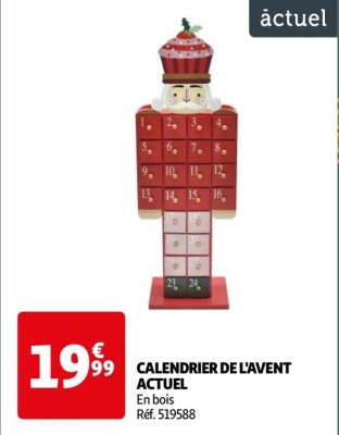 Calendrier De L'avent Actuel - En bois
Réf. 519588