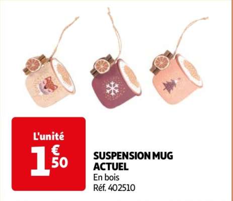 Suspension Mug Actuel - En bois
Réf. 402510