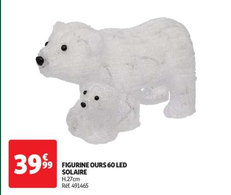 Figurine Ours 60 Led Solaire - H.27cm
Réf. 491465