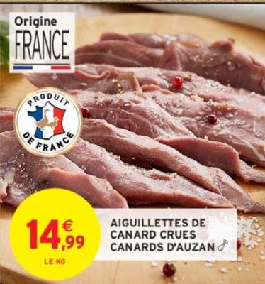 CANARDS D'AUZAN AIGUILLETTES DE CANARD CRUES