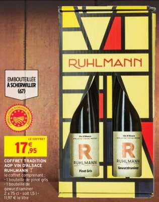 RUHLMANN COFFRET TRADITION
AOP VIN D'ALSACE