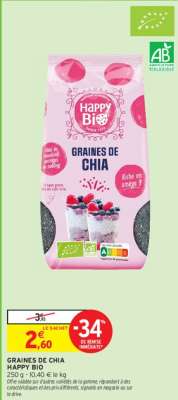 HAPPY BIO  GRAINES DE CHIA