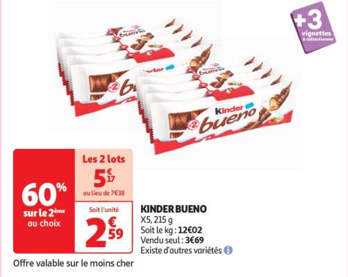 KINDER BUENO - X5, 215 g