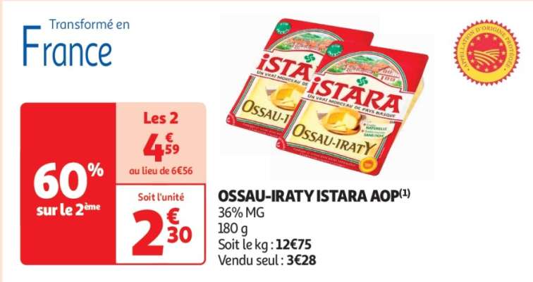 Ossau Iraty Istara Aop - 36% MG
180 g