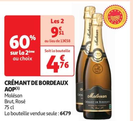 Crémant De Bordeaux Aop - Malésan
Brut, Rosé
75 cl