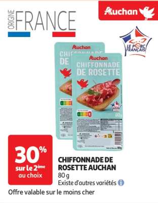 Chiffonnade De Rosette Auchan - 80 g