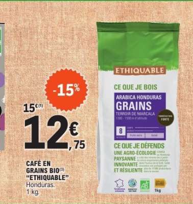 Café en grains bio "Ethiquable" Honduras