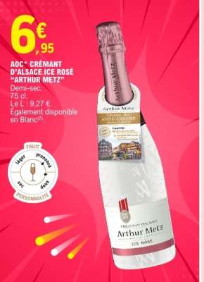 AOC* Crémant d'Alsace Ice Rosé 'Arthur Metz'