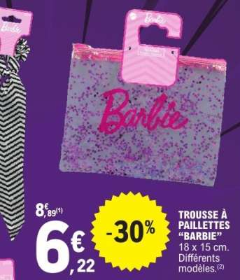 Trousse à paillettes 'Barbie'