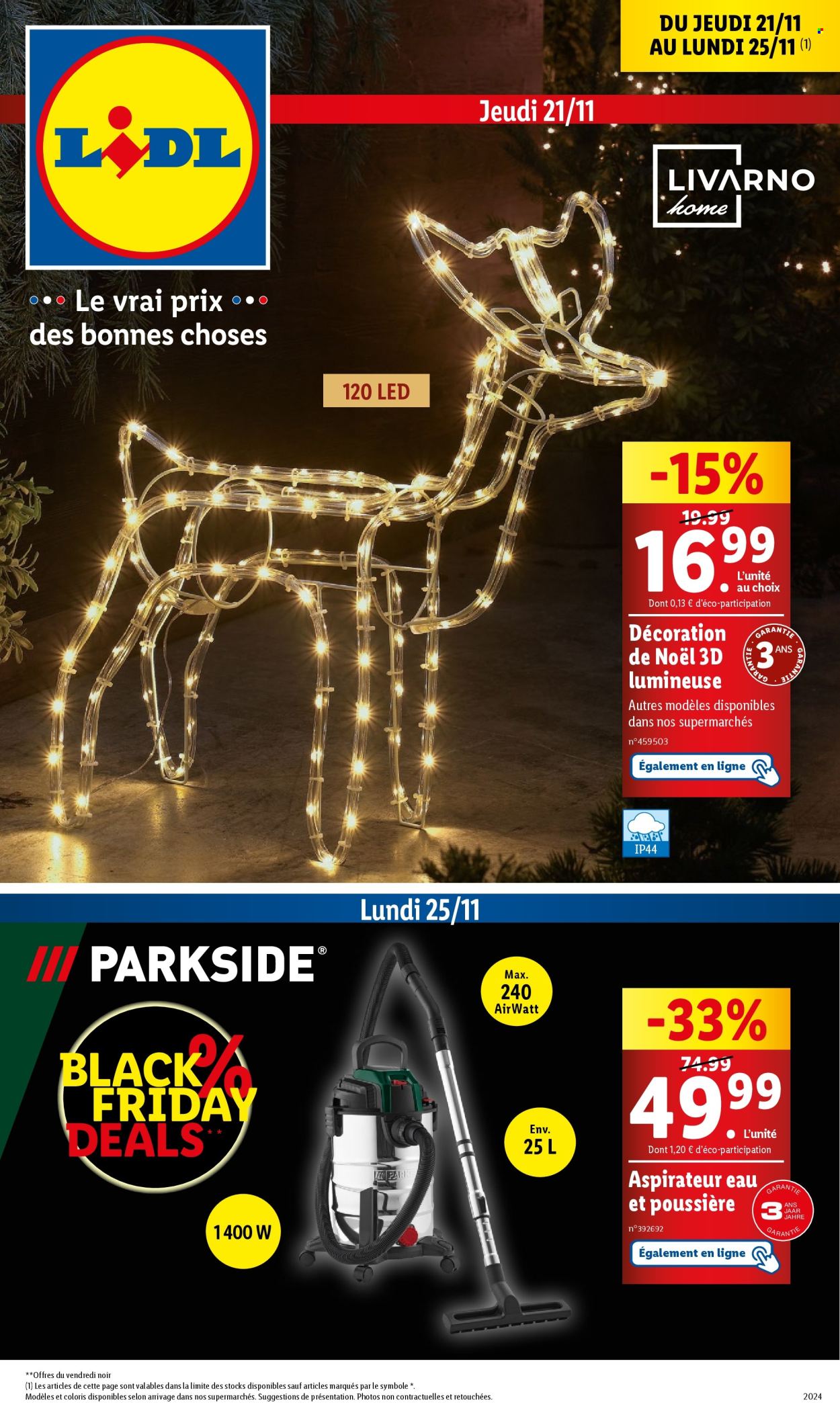 Catalogue Lidl - 21/11/2024 - 25/11/2024. Page 1