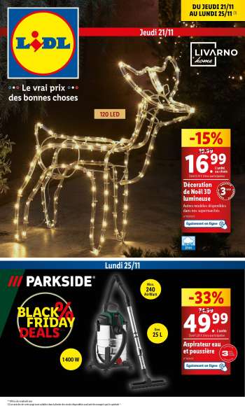 Catalogue Lidl - 21/11/2024 - 25/11/2024.