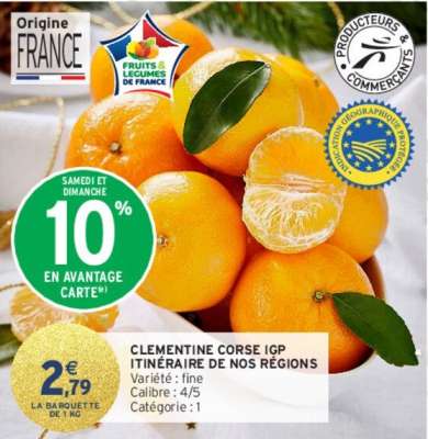 ITINÉRAIRE DE NOS RÉGIONS CLEMENTINE CORSE IGP