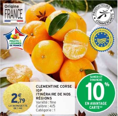 ITINÉRAIRE DE NOS RÉGIONS CLEMENTINE CORSE IGP