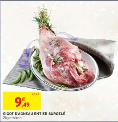 GIGOT D'AGNEAU ENTIER SURGELÉ