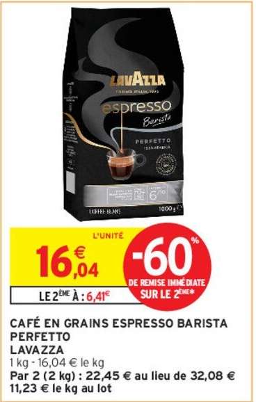 LAVAZZA CAFÉ EN GRAINS ESPRESSO BARISTA PERFETTO