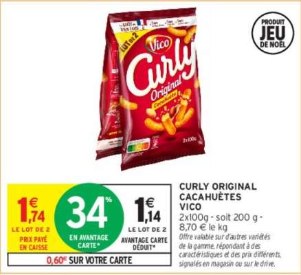 VICO CURLY ORIGINAL CACAHUÈTES