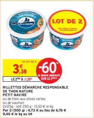 PETIT NAVIRE RILLETTES DÉMARCHE RESPONSABLE DE THON NATURE